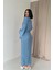 Mottisfashion Mavi Ispanyol Kol Piliseli Elbise 4