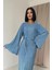 Mottisfashion Mavi Ispanyol Kol Piliseli Elbise 6