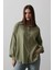 Mottisfashion Çizgili Uzun Kol Gömlek - Haki 7