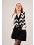 Mottisfashion Zikzak Geçişli Triko Örme Siyah Yelek 1