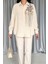 Mottisfashion Krem Pulpayet Nakışlı Bedensiz Gömlek 7