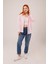 Mottisfashion Çizgili Rahat Kesim Pembe Gömlek 8