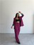 Mottisfashion Ottoman Çizgili Ceket-Pantolon Tk - Fuşya 3