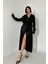 Mottisfashion Siyah Kuşaklı Gömlek Elbise 5