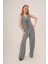 Mottisfashion Ön Bağlama Detaylı Yelek ve Pantolon Antrasit Ikili Takım 1