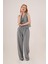 Mottisfashion Ön Bağlama Detaylı Yelek ve Pantolon Antrasit Ikili Takım 4
