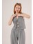 Mottisfashion Ön Bağlama Detaylı Yelek ve Pantolon Antrasit Ikili Takım 7