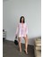 Mottisfashion Gömlek Poplin Hakim Yaka Önden Bağlama Ip Detaylı - Pembe 1