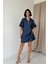 Mottisfashion Mavi Tencel Kuplu Elbise 1