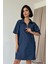 Mottisfashion Mavi Tencel Kuplu Elbise 2