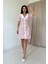 Mottisfashion Fuşya Önlük Yakalı Poplin Elbise 1