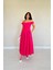 Mottisfashion Fuşya Jakarlı Elbise 1