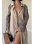 Mottisfashion Taba Kapüşonlu Uzun Trençkot 4