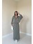 Mottisfashion Haki Biyeli Sweatshirt ve Etek Takım 1