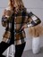 Mottisfashion Kadın Uzun Kollu Kare Desenli Önden Düğmeli Dokuma Gömlek 5
