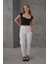 Mottisfashion Puantiyeli Belden Oturtmalı Tül Siyah Bluz 8