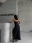 Mottisfashion Strablez Sandy Elbise Yanları Katlı - Siyah 1
