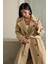 Mottisfashion Camel Uzun Kemerli Trençkot 4