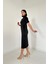 Mottisfashion Siyah Balıkçı Yaka Elbise 6