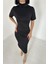 Mottisfashion Siyah Balıkçı Yaka Elbise 7