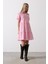 Mottisfashion Kısa Kol Düğmeli Elbise - Şeker Pembe 5