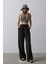 Mottisfashion Beli Lastikli Bol Paça Pantolon - Haki 1
