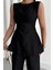 Mottisfashion Jakar Keten Kolsuz Bluz-Pantolon Tk - Siyah 4