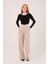 Mottisfashion Bol Paça Piliseli Bej Pantolon 2