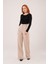 Mottisfashion Bol Paça Piliseli Bej Pantolon 5