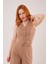 Mottisfashion Önü Düğmeli Camel Yelek 5