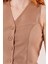 Mottisfashion Önü Düğmeli Camel Yelek 7