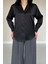 Mottisfashion Siyah Saten Gömlek 3