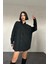 Mottisfashion Siyah Çift Cep Kapaklı Çıtçıtlı Gömlek 1