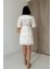 Mottisfashion Pembe Bebe Yakalı Brode Elbise 4
