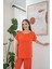 Mottisfashion Oranj T-Shirt ve Pantolon Takım 7