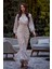 Mottisfashion Bej Balık Şifon Elbise 5