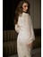 Mottisfashion Bej Balık Şifon Elbise 8