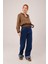 Mottisfashion Bel ve Bilek Lastikli Kahverengi Bluz 7