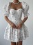 Mottisfashion Beyaz Mini Elbise 7