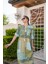Mottisfashion Yeşil Salaş Desenli Elbise 5