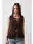 Mottisfashion Önü Bağlamalı Yelek - Kahve 1