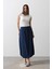 Mottisfashion Beli Bağlamalı Balon Etek - Indigo 8