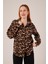 Mottisfashion Leopar Desen Rahat Kalıp Gömlek 1