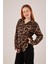 Mottisfashion Leopar Desen Rahat Kalıp Gömlek 3