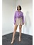 Mottisfashion Lila Kristal Taşlı Gömlek 5