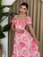 Mottisfashion Şifon Kumaş Dijital Desen Baskılı Elbise 4