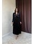 Mottisfashion Siyah Göğüs Altı Taşlı Elbise 1