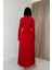 Mottisfashion Kırmızı Fitilli Gömlek ve Uzun Etek Takım 4