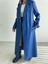 Mottisfashion Kapitone Deri Trench - Mavi 4