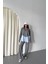 Mottisfashion Polyviskon - Poplin Parçalı Gömlek Pantolon Takım - Gri 1
